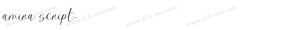 amira script字体转换